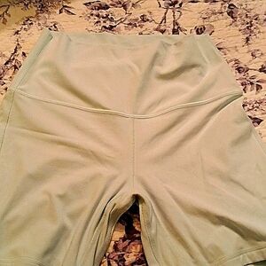 Women's Lululemon Size 10 High-Waisted Shorts - Light Green